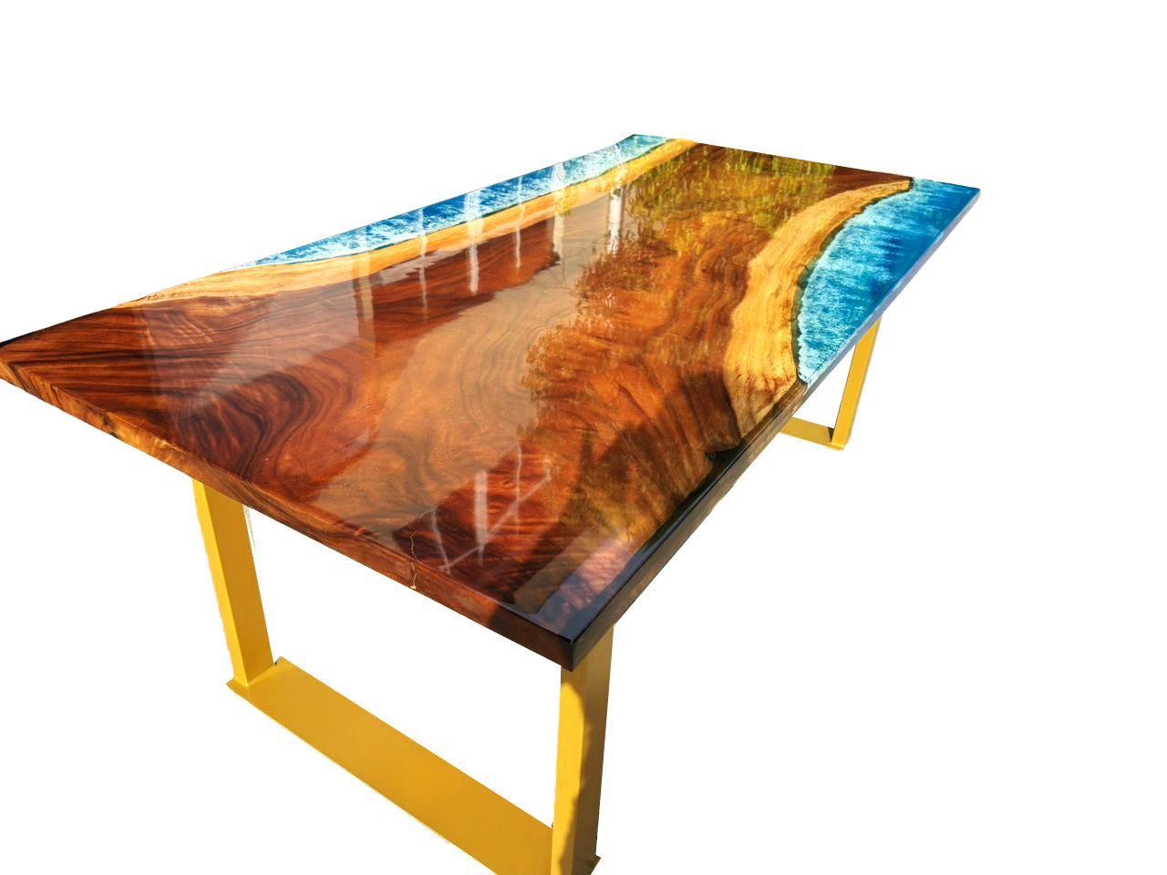 Epoxy Resin Dining Table (Beach Wave)