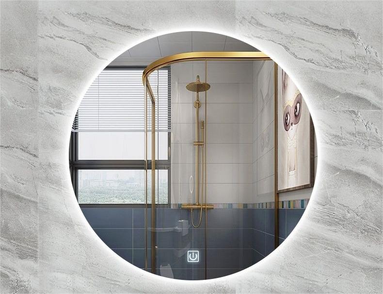 Frameless ROUND LED Vanity Mirror, 3 Color Dimmable Bathroom Mirror, Anti-Fog Backlit Wall Mirror