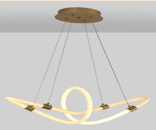 Curved Tube Chandelier