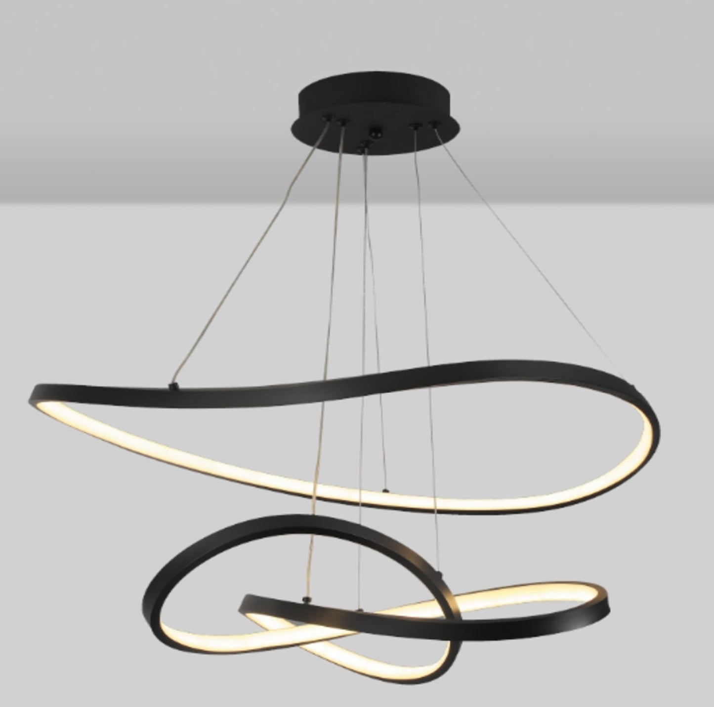 Wavy LED pendant light