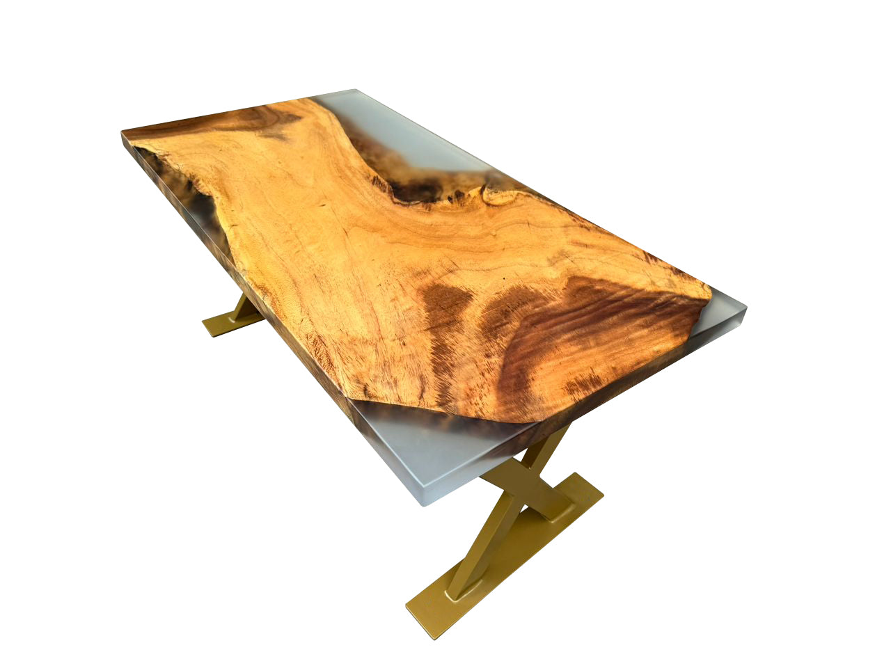 Epoxy Coffee Table Smoked Edges Design