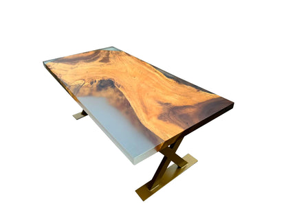 Epoxy Coffee Table Smoked Edges Design