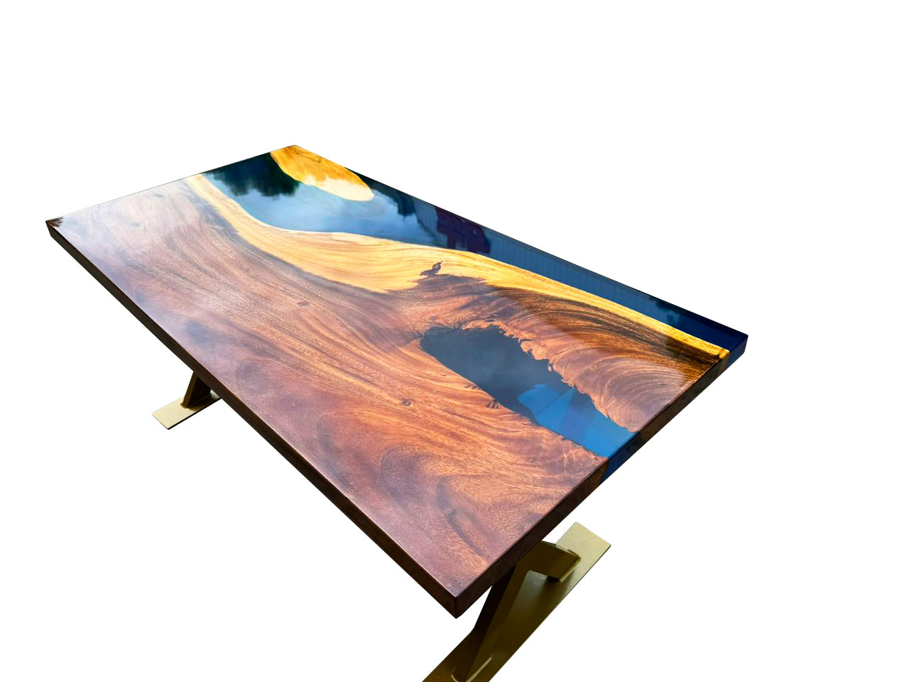 Epoxy Coffee Table Double blue