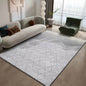 Modern Light Luxury Large Area Rug Grey Geometric 90"x62"