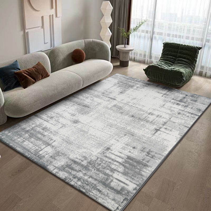 Modern Light Luxury Large Area Rug Grey Hash mark 90"x62"